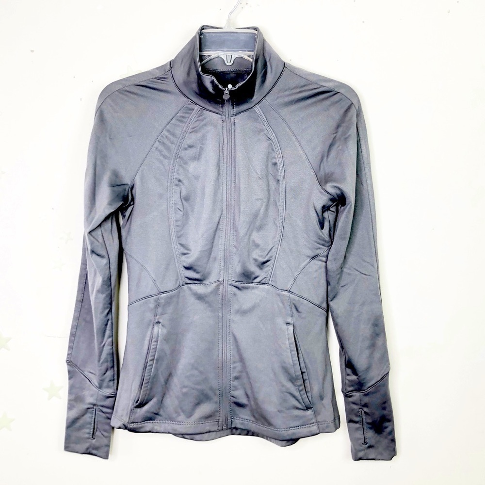 𝅺APANA grey athletic zip up jacket